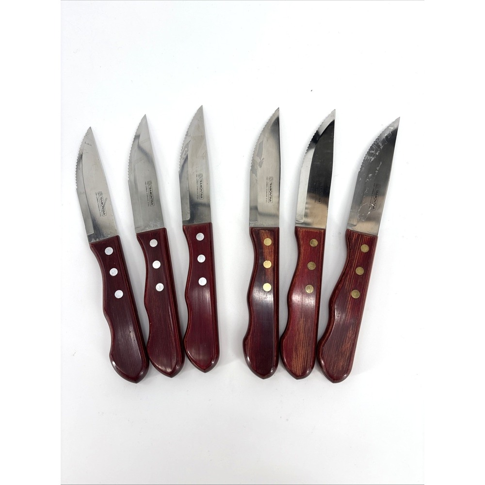 Tramontina Knives 6 Porterhouse Steak 5" Blade‎ 10" High Carbon Steel Brazil